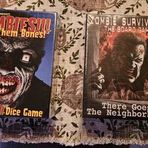 Two Zombie Games Roll Them Bones & Survival 2 There Goes the Neighborhood New